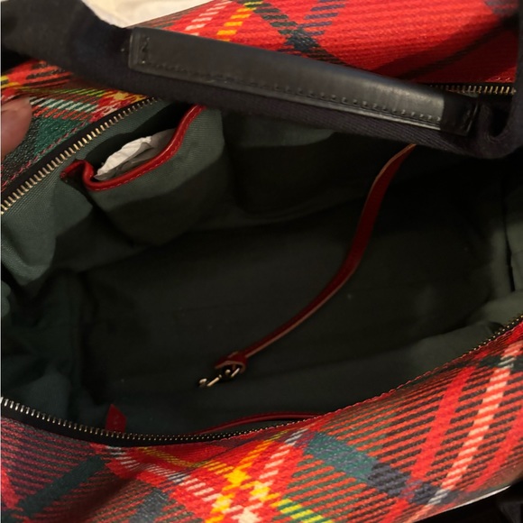 DOONEY AND BURKE RED PLAID BAG. - Picture 10 of 13